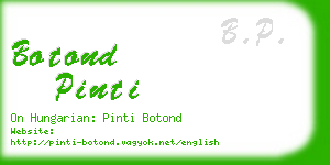 botond pinti business card